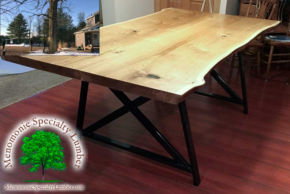 From yard tree to family dining room table