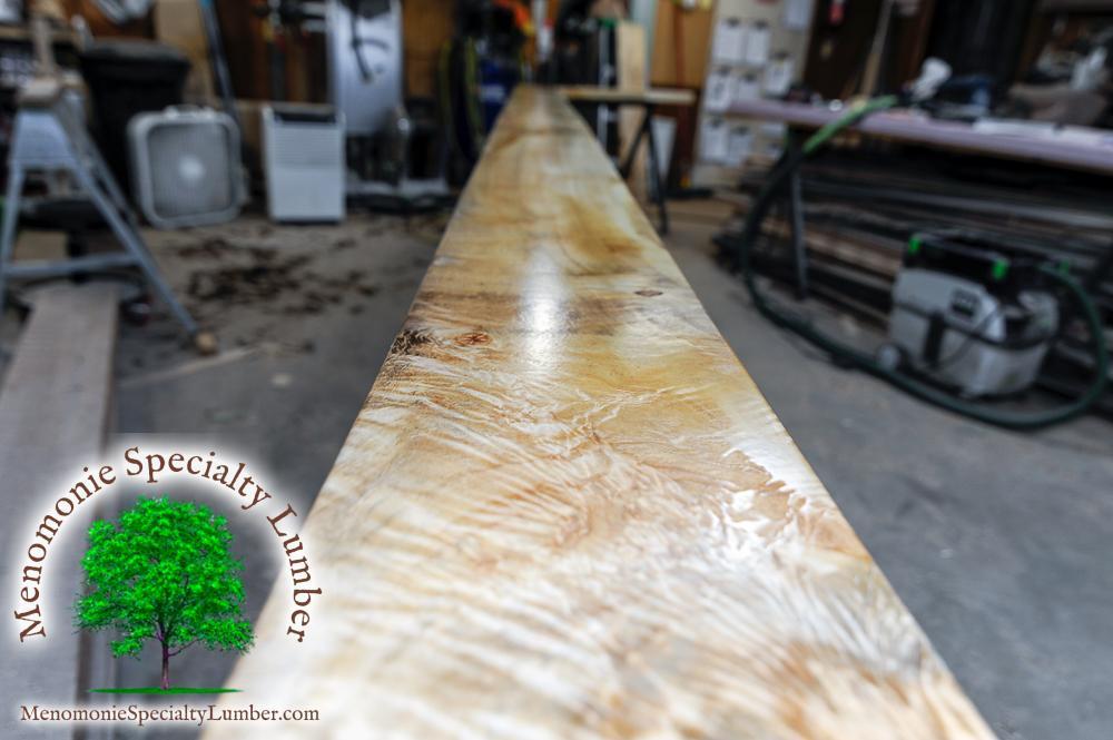 Commercial Poplar Wood Serving Counter 2" thick x 12" wide x 10' long Poplar Slab
