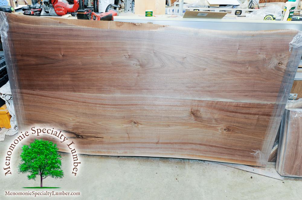 Black Walnut Custom Counter Top and Shelves 48" x 36" x 2" - Unfinished